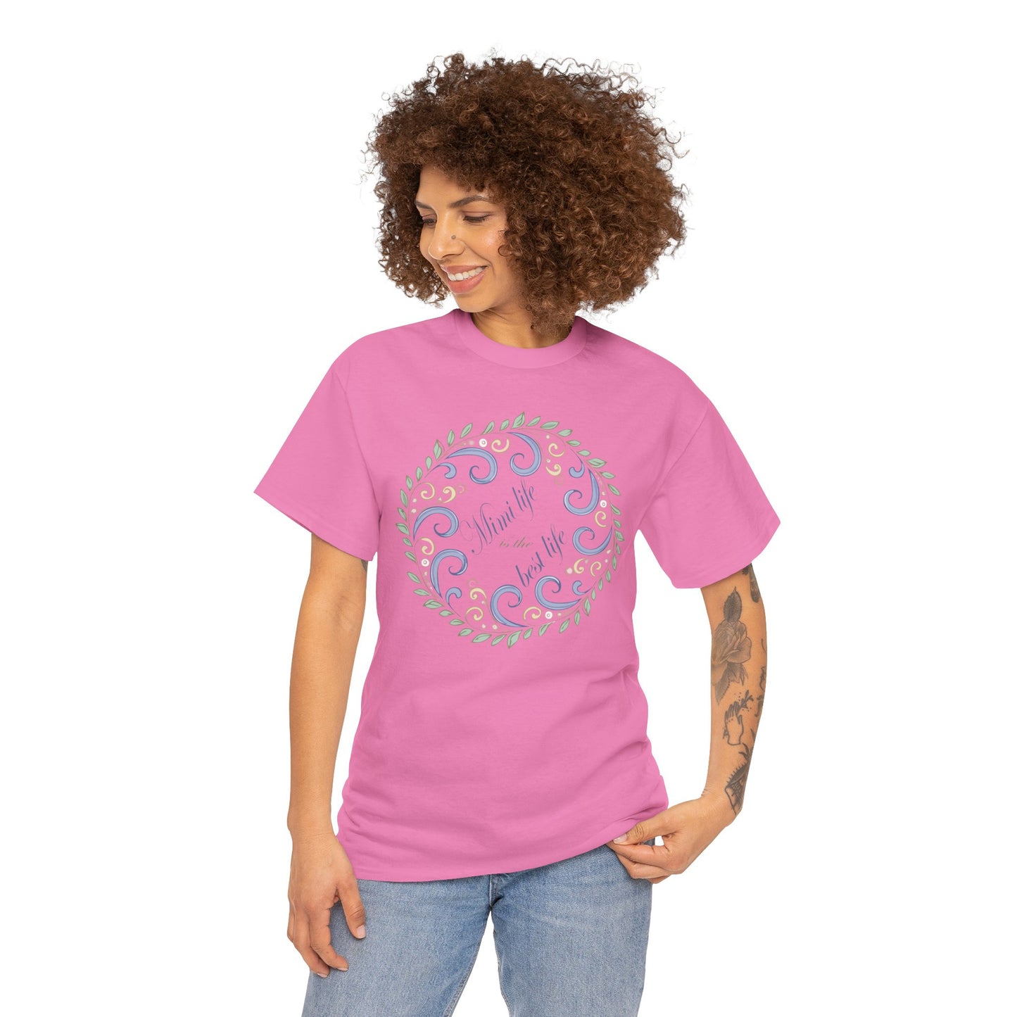 Inspirational Unisex Heavy Cotton Tee - "Mimi Life is the best life"
