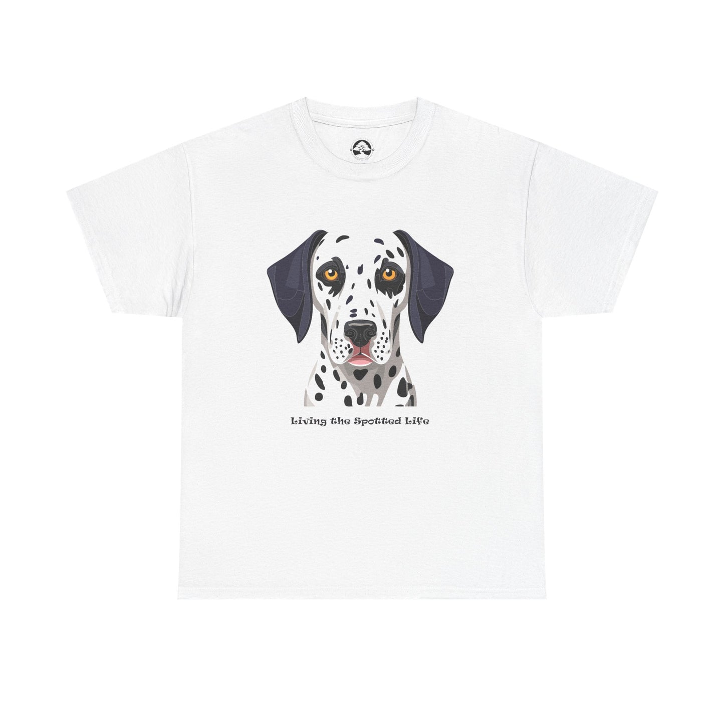 Dálmata: Viviendo la vida con manchas: Camiseta unisex de algodón - Camiseta para amantes de los perros 