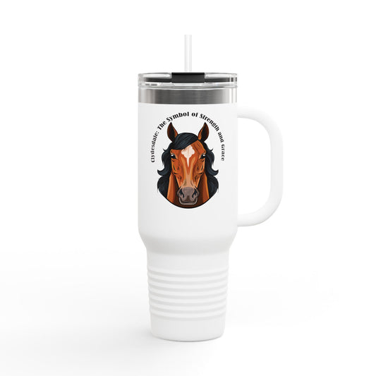 Clydesdale Insulated Travel Mug - Equine Inspiration, 40oz - Perfect for Horse Lovers