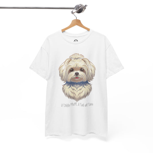 Camisa unisex de algodón grueso "Maltés - Un poco de pelusa, mucho amor" 