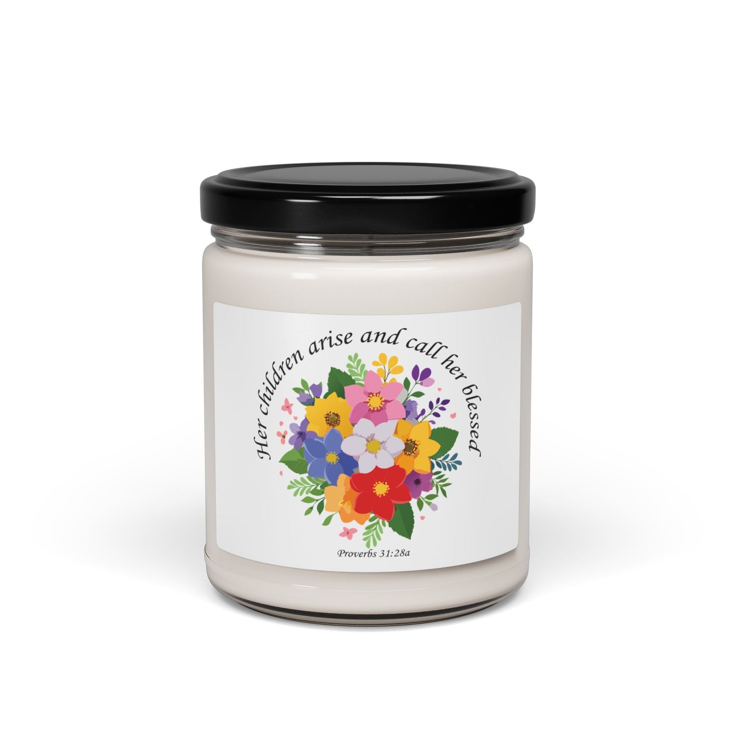 Her Children Arise Floral Scented Soy Candle for Mom - Perfect Gift for Mother's Day & Celebrations