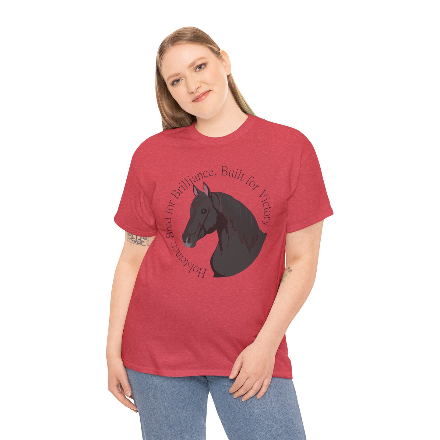 Holsteiner Horse Lover Unisex Heavy Cotton Tee - "Bred for Brilliance, Built for Victory"