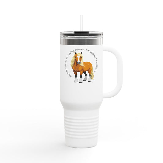 Suffolk Punch Inspirational Horse Insulated Travel Mug - 40oz for Adventurers