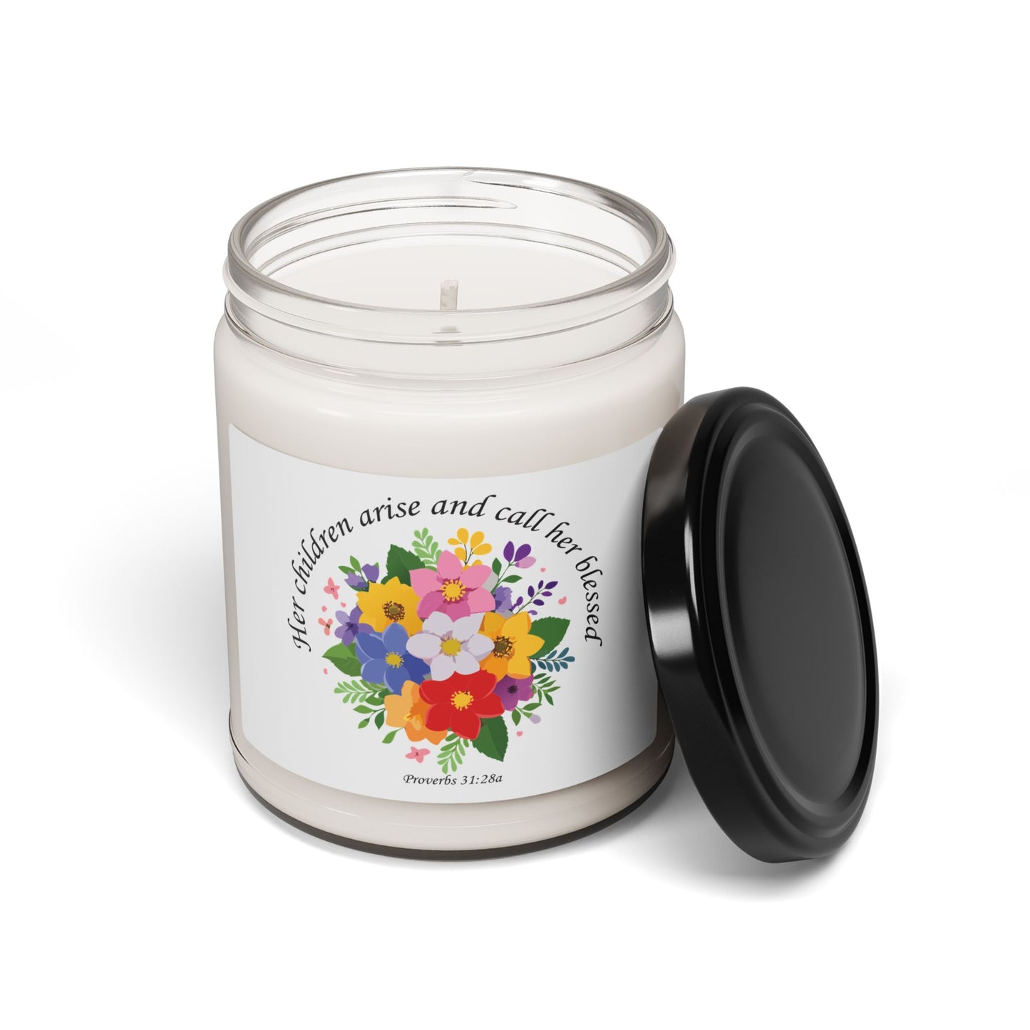 Her Children Arise Floral Scented Soy Candle for Mom - Perfect Gift for Mother's Day & Celebrations