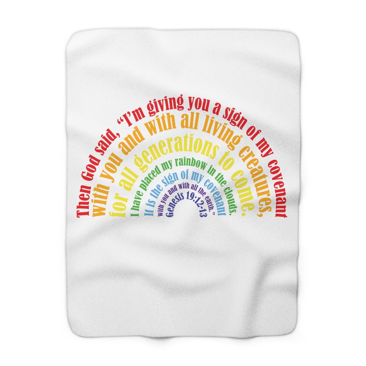Manta de sherpa inspiradora con diseño de arcoíris: un regalo acogedor para cualquier ocasión. 