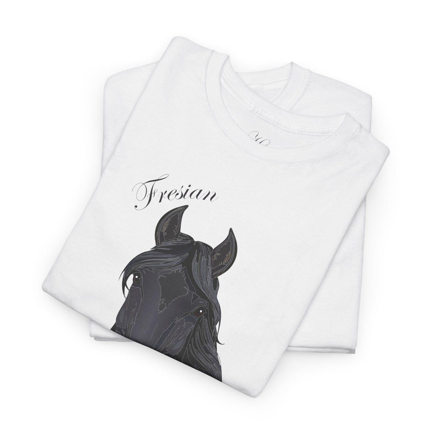 Fresian Horse Tee - Unisex Heavy Cotton T-Shirt