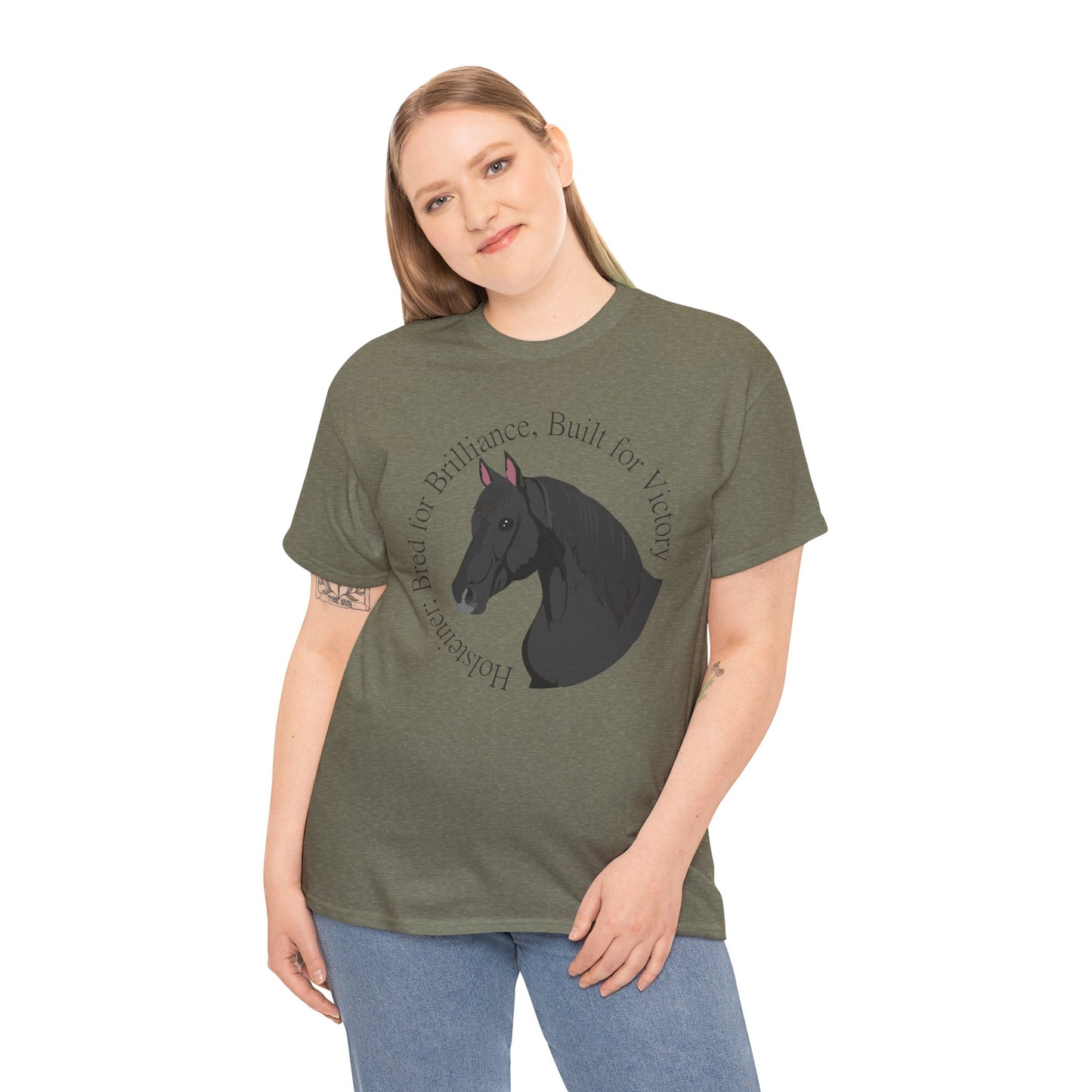 Holsteiner Horse Lover Unisex Heavy Cotton Tee - "Bred for Brilliance, Built for Victory"