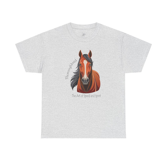Thoroughbred Horse Unisex Heavy Cotton Tee