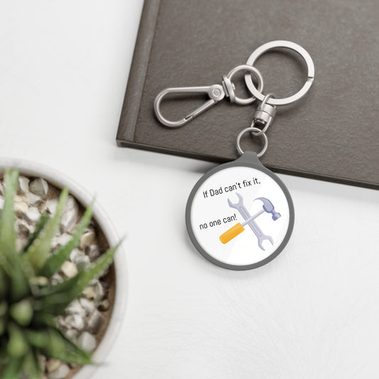 Dad's Fix-It Keyring Tag - Funny Tool Design Gift for Father's Day