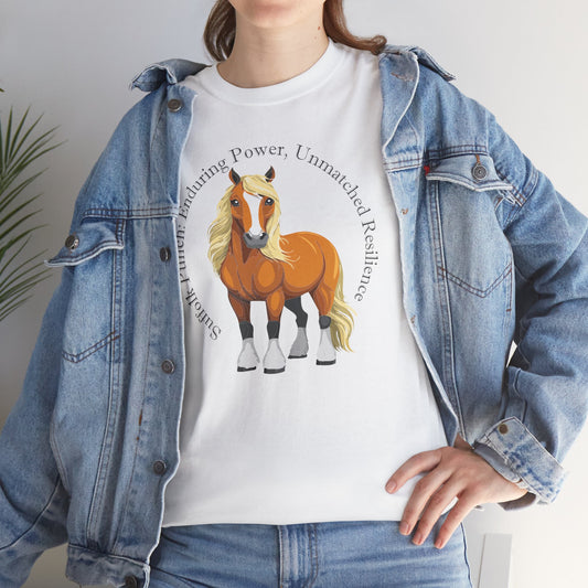Suffolk Punch Unisex Heavy Cotton Tee - Enduring Power Horse Graphic Tee