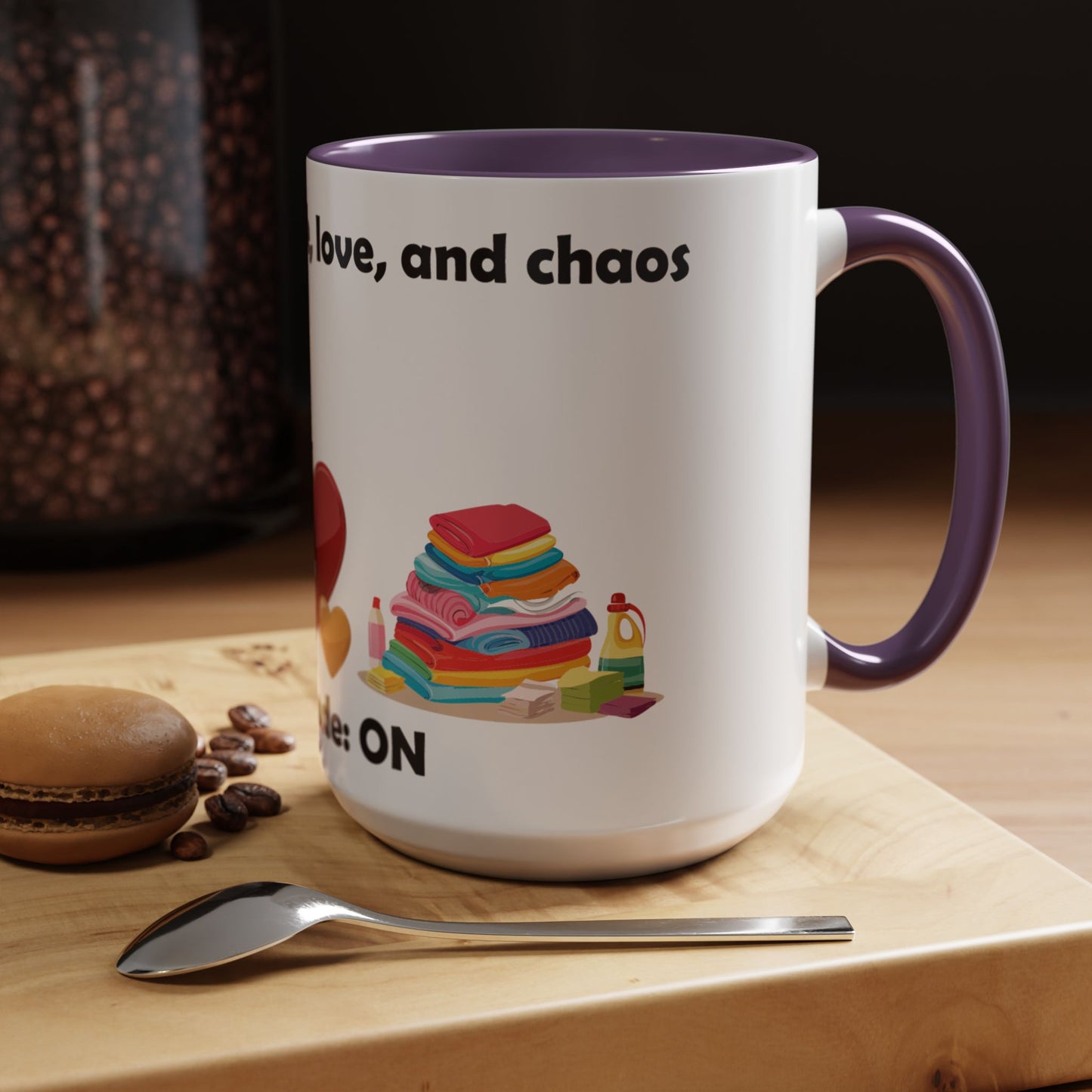 Mom Life Coffee Mug - 'Fueled by Coffee, Love & Chaos' - Perfect Gift for Moms
