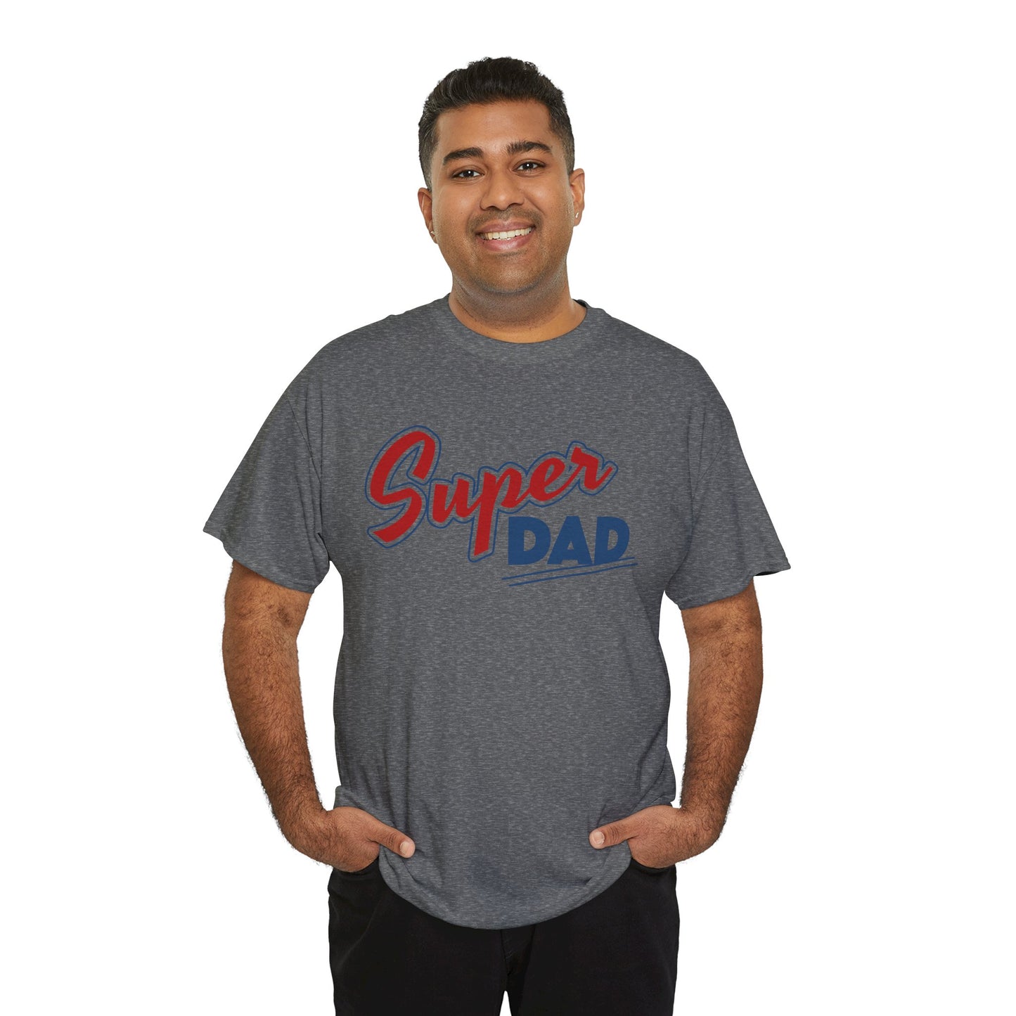 Super Dad Unisex Heavy Cotton Tee - Perfect Gift for Father's Day, Birthdays, and Family Celebrations