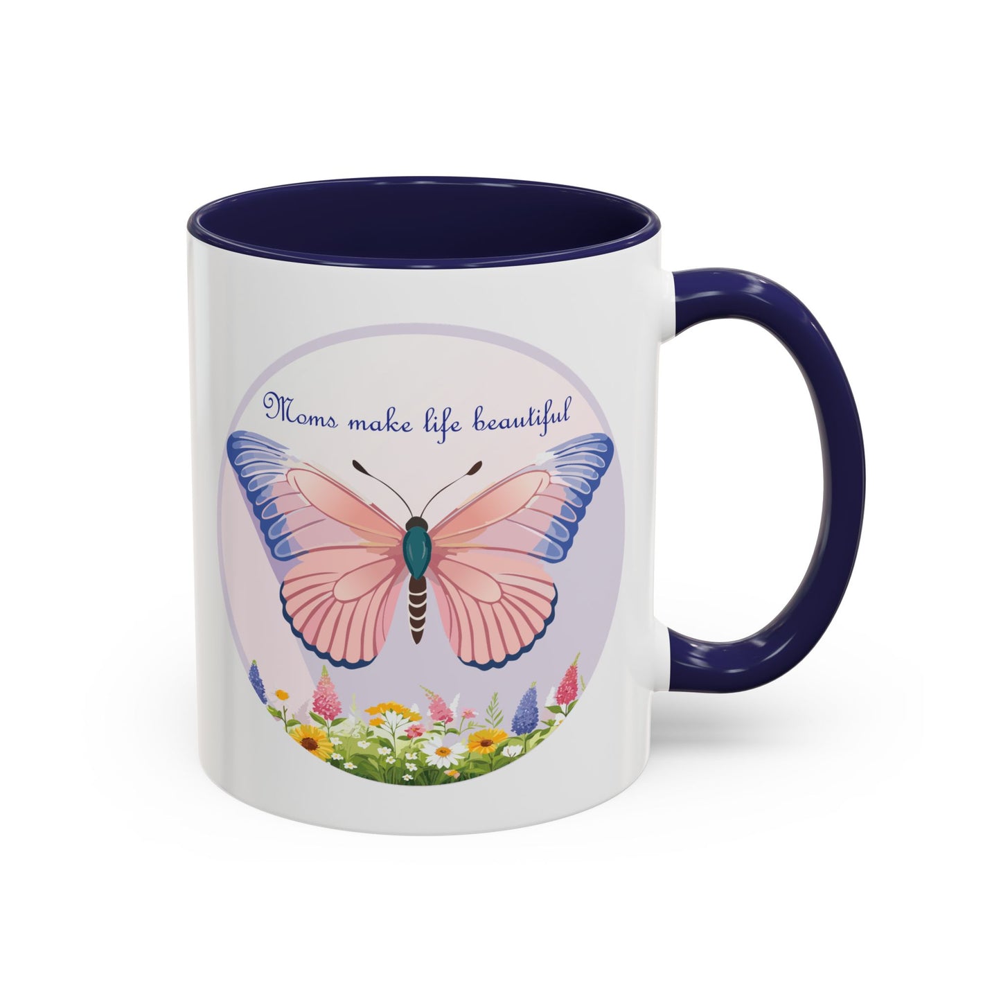 Mom's Beautiful Butterfly Accent Coffee Mug - Perfect Gift for Mother's Day