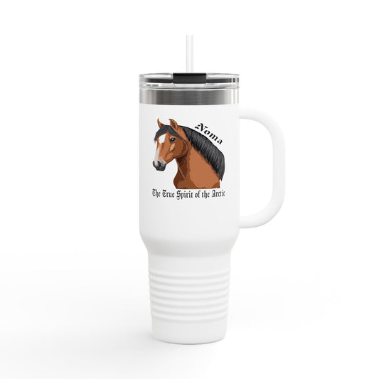 Noma Equestrian Insulated Travel Mug - 40oz with Horse Design