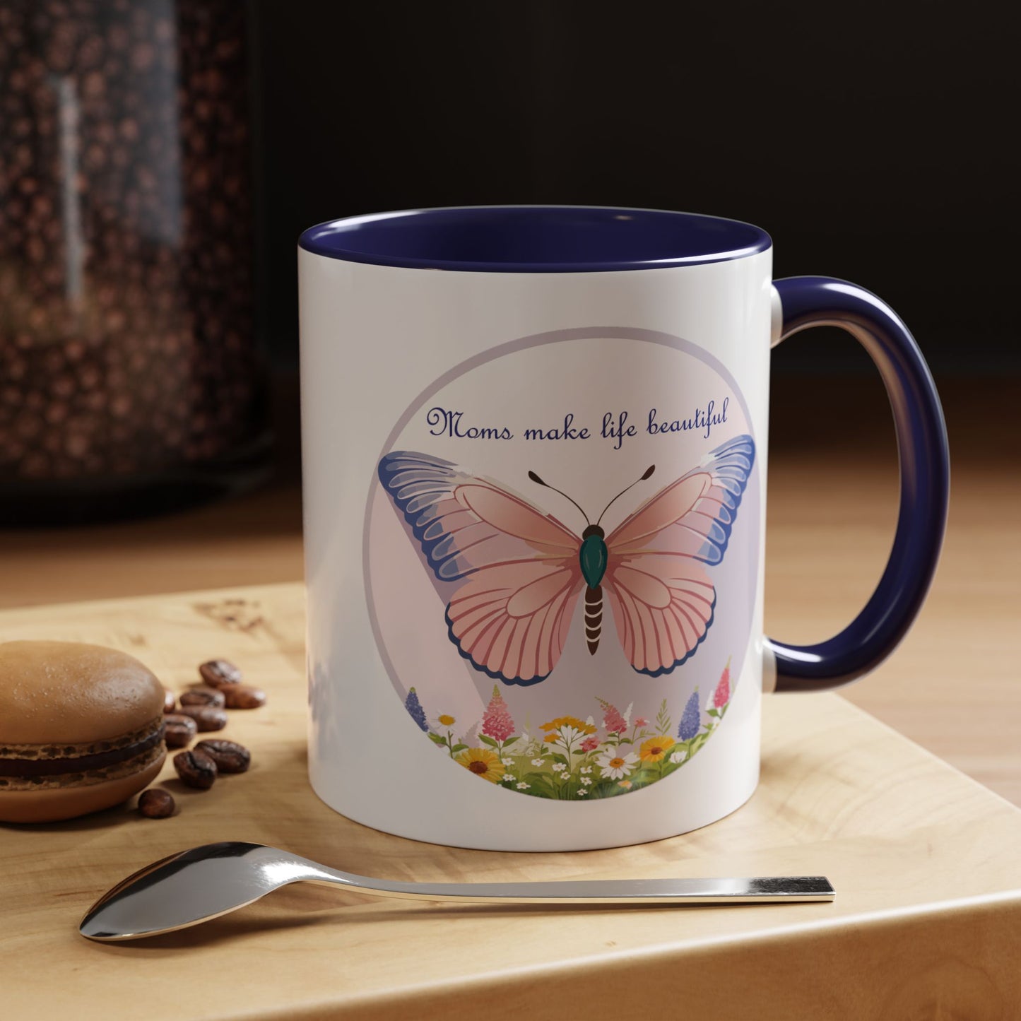 Mom's Beautiful Butterfly Accent Coffee Mug - Perfect Gift for Mother's Day