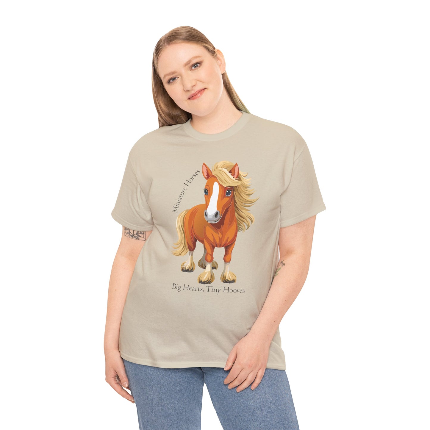 Miniature Horse Unisex Heavy Cotton Tee