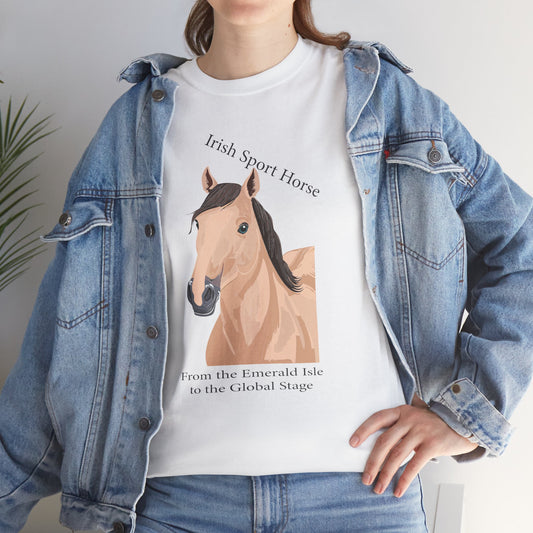 Irish Sport Horse Tee - Unisex Heavy Cotton T-Shirt