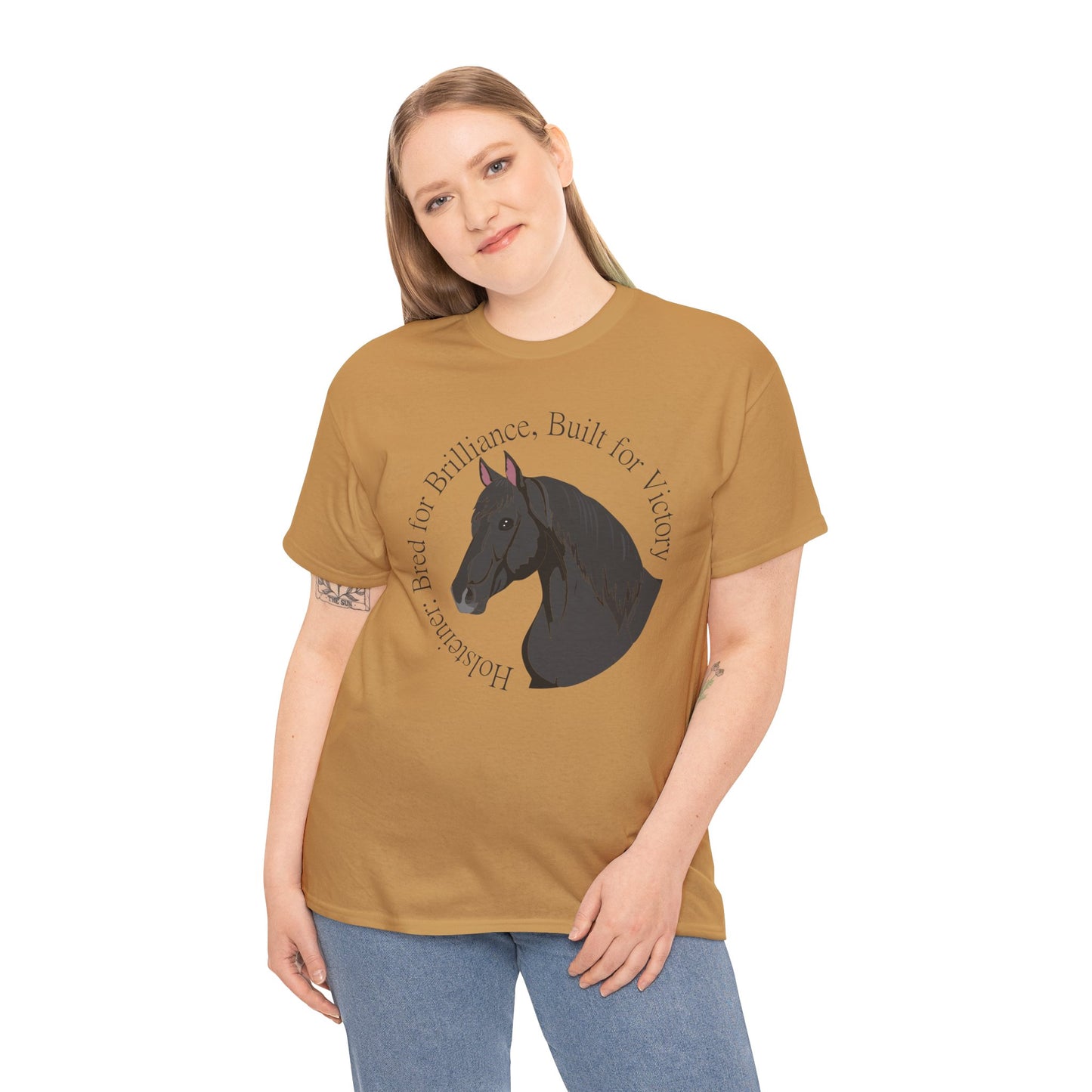 Holsteiner Horse Lover Unisex Heavy Cotton Tee - "Bred for Brilliance, Built for Victory"