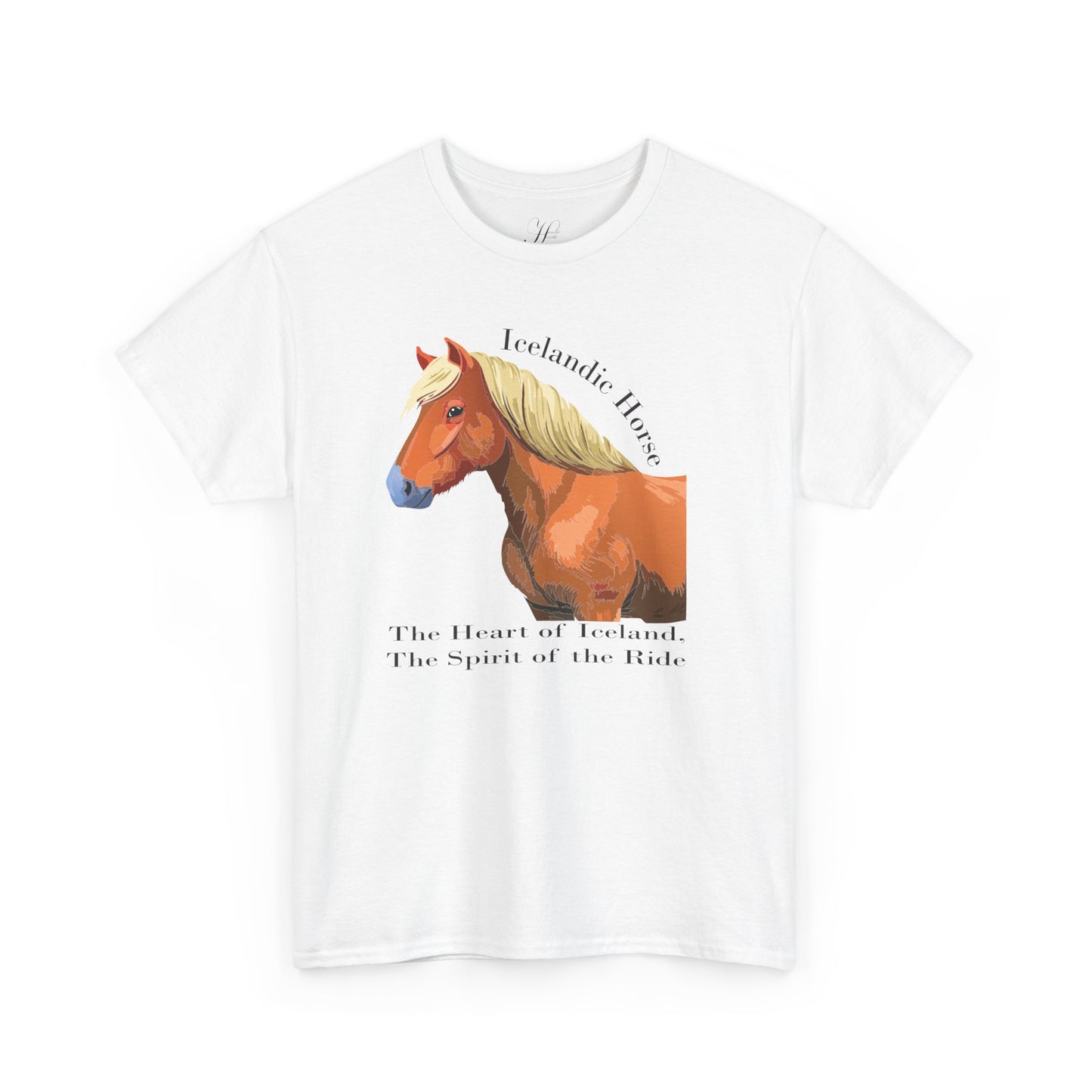 Icelandic Horse Unisex Heavy Cotton Tee - The Heart of Iceland, The Spirit of the Ride