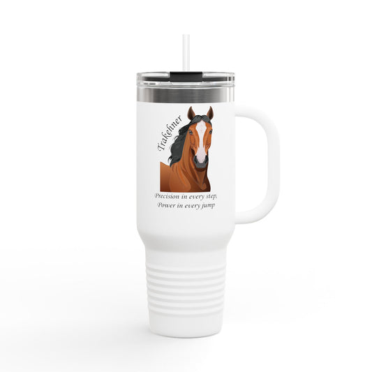 Trakehner Equestrian Insulated Travel Mug - 40oz with Horse Design