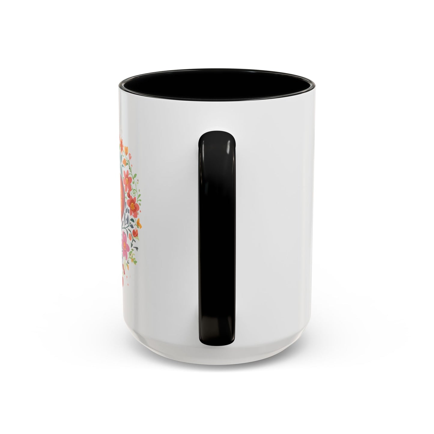 Mom Appreciation Heart Coffee Mug | Floral Design | 11 & 15oz Accent Mug