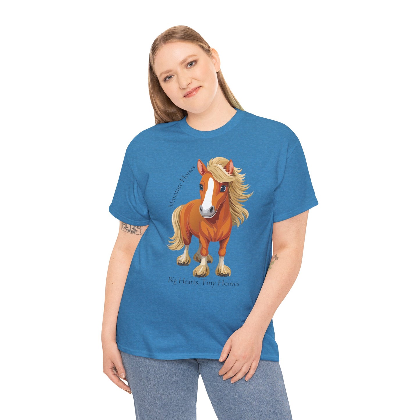 Miniature Horse Unisex Heavy Cotton Tee