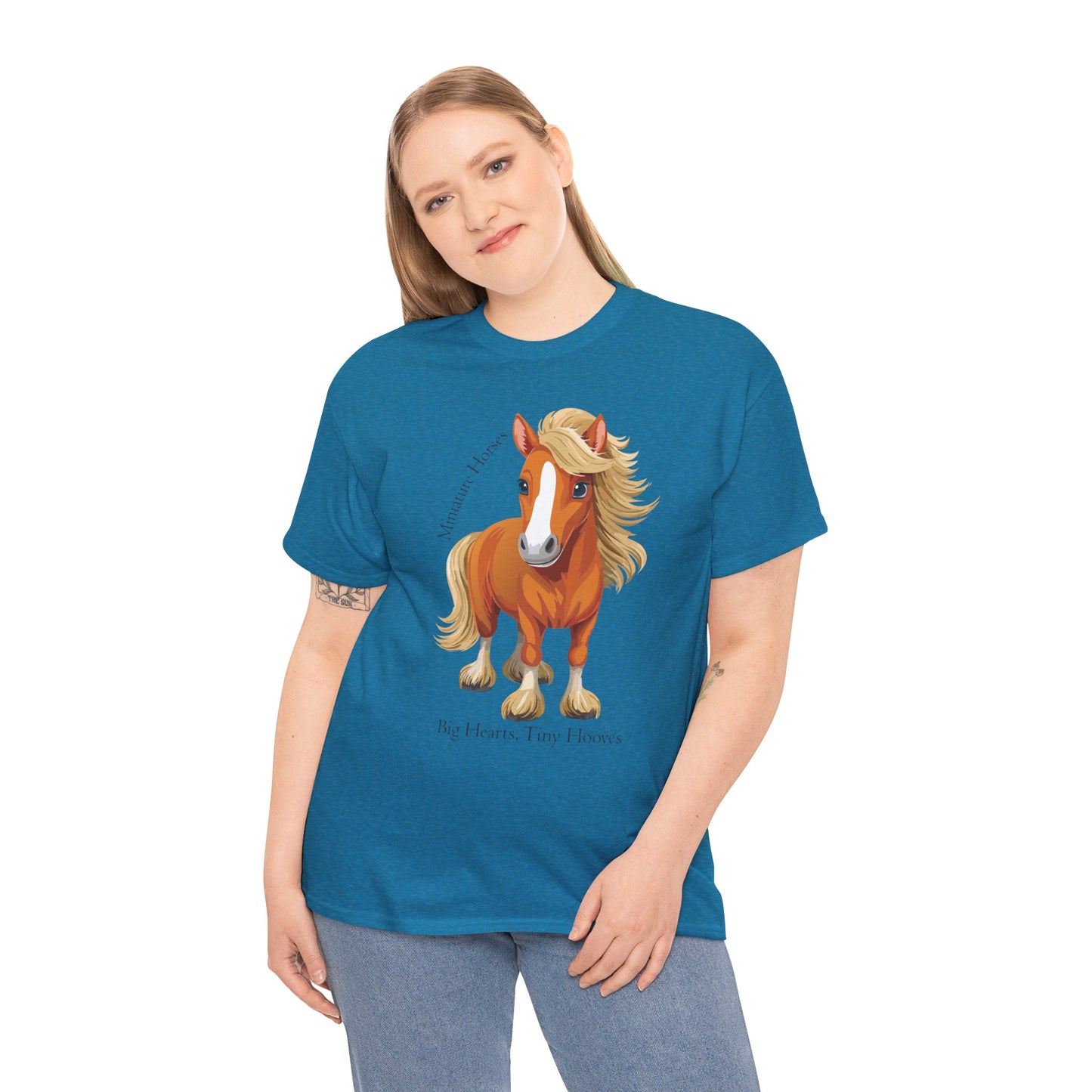 Miniature Horse Unisex Heavy Cotton Tee