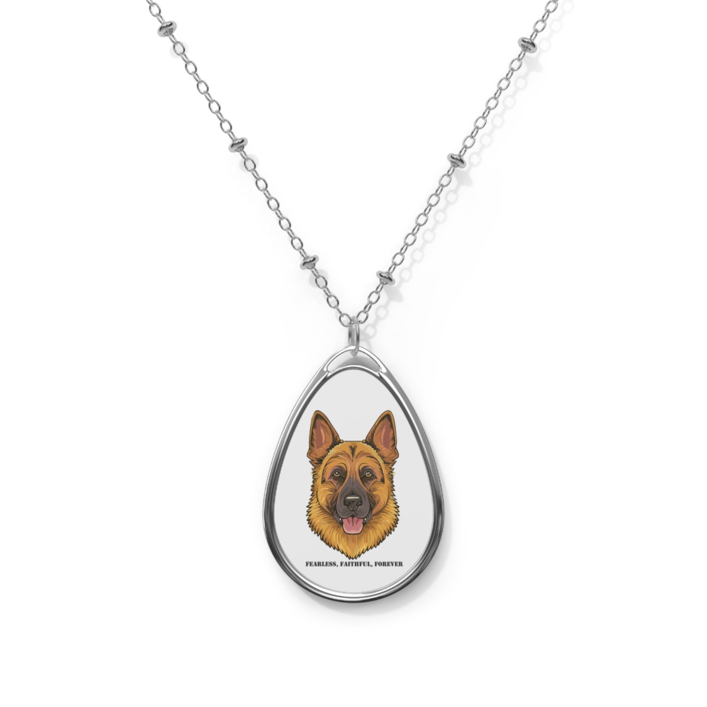 Collar ovalado de pastor alemán: el regalo perfecto para los amantes de las mascotas. 
