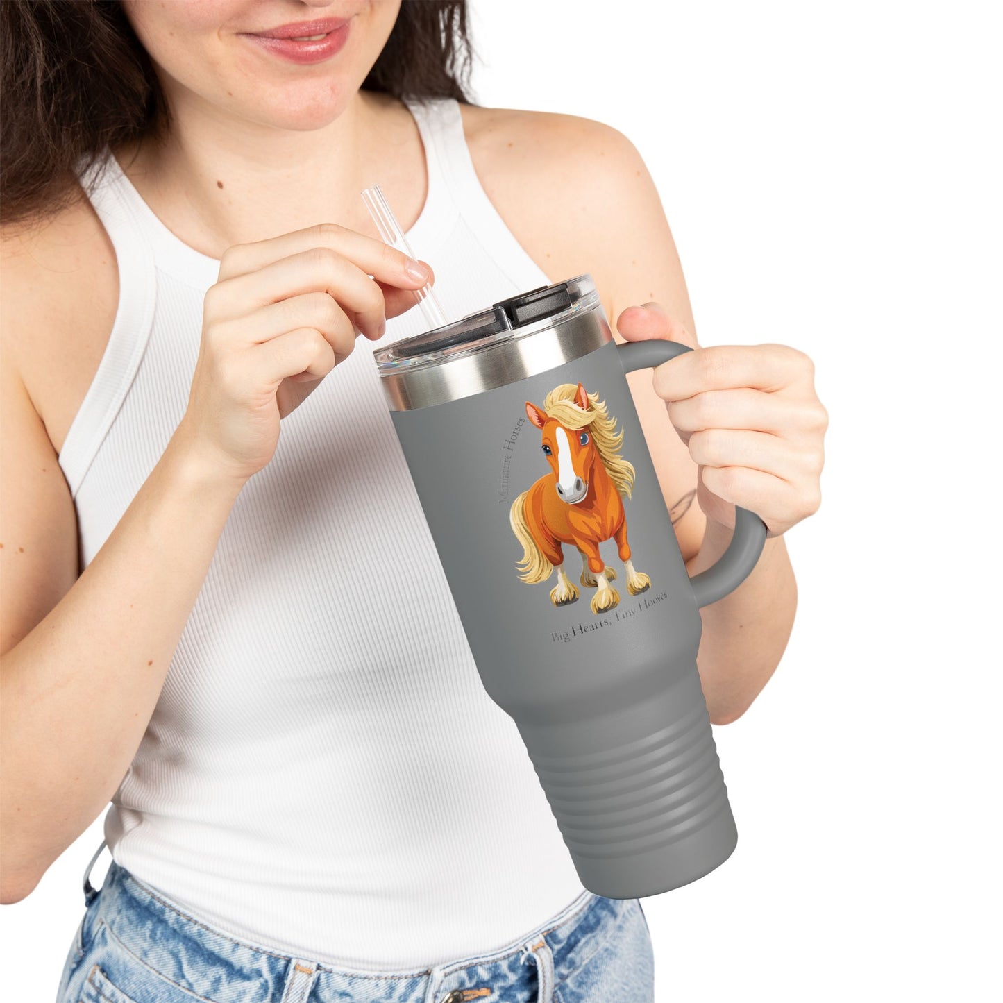 Miniature Horse Insulated Travel Mug | 40oz - Perfect Gift for Animal Lovers