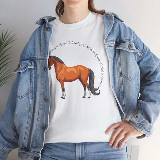 Peruvian Paso Passion Unisex Heavy Cotton Tee - Horse Graphic T-Shirt for Animal Lovers