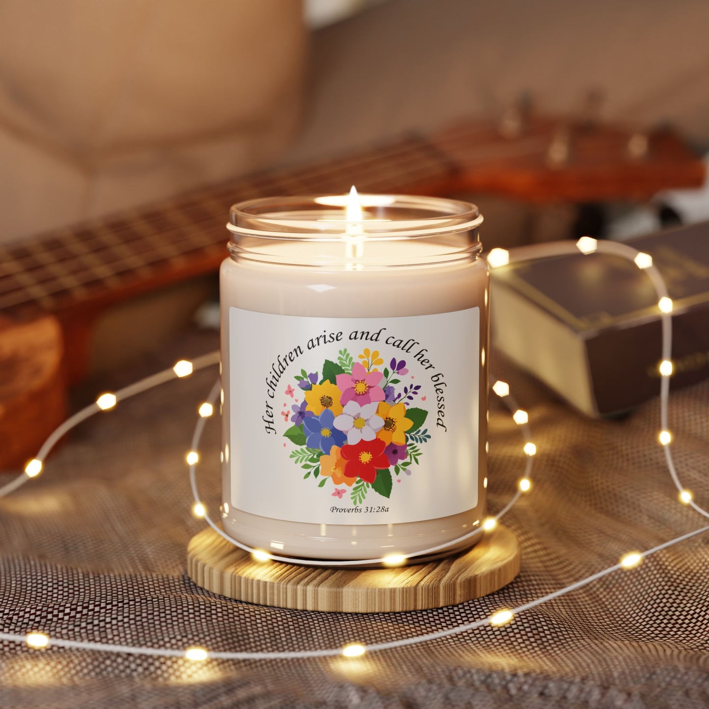 Her Children Arise Floral Scented Soy Candle for Mom - Perfect Gift for Mother's Day & Celebrations