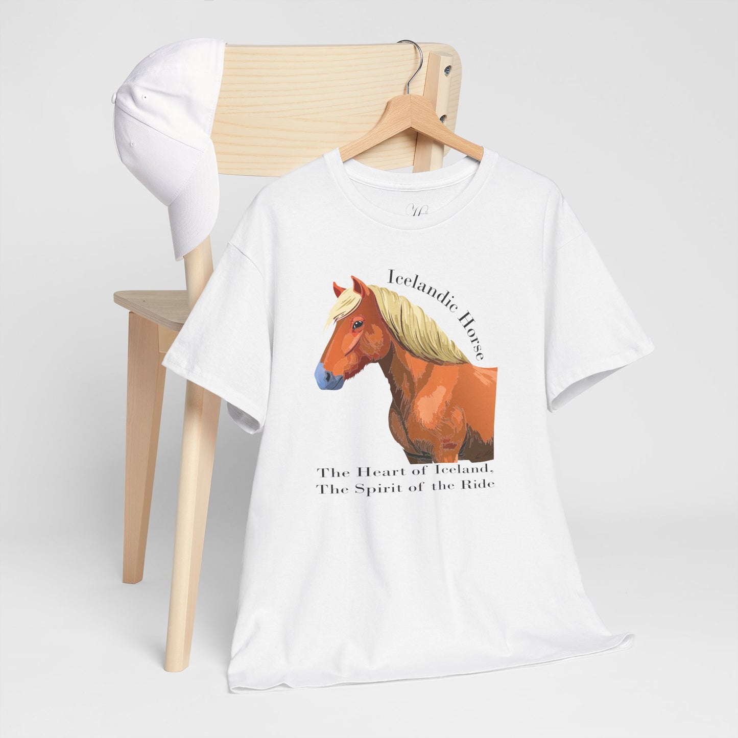 Icelandic Horse Unisex Heavy Cotton Tee - The Heart of Iceland, The Spirit of the Ride
