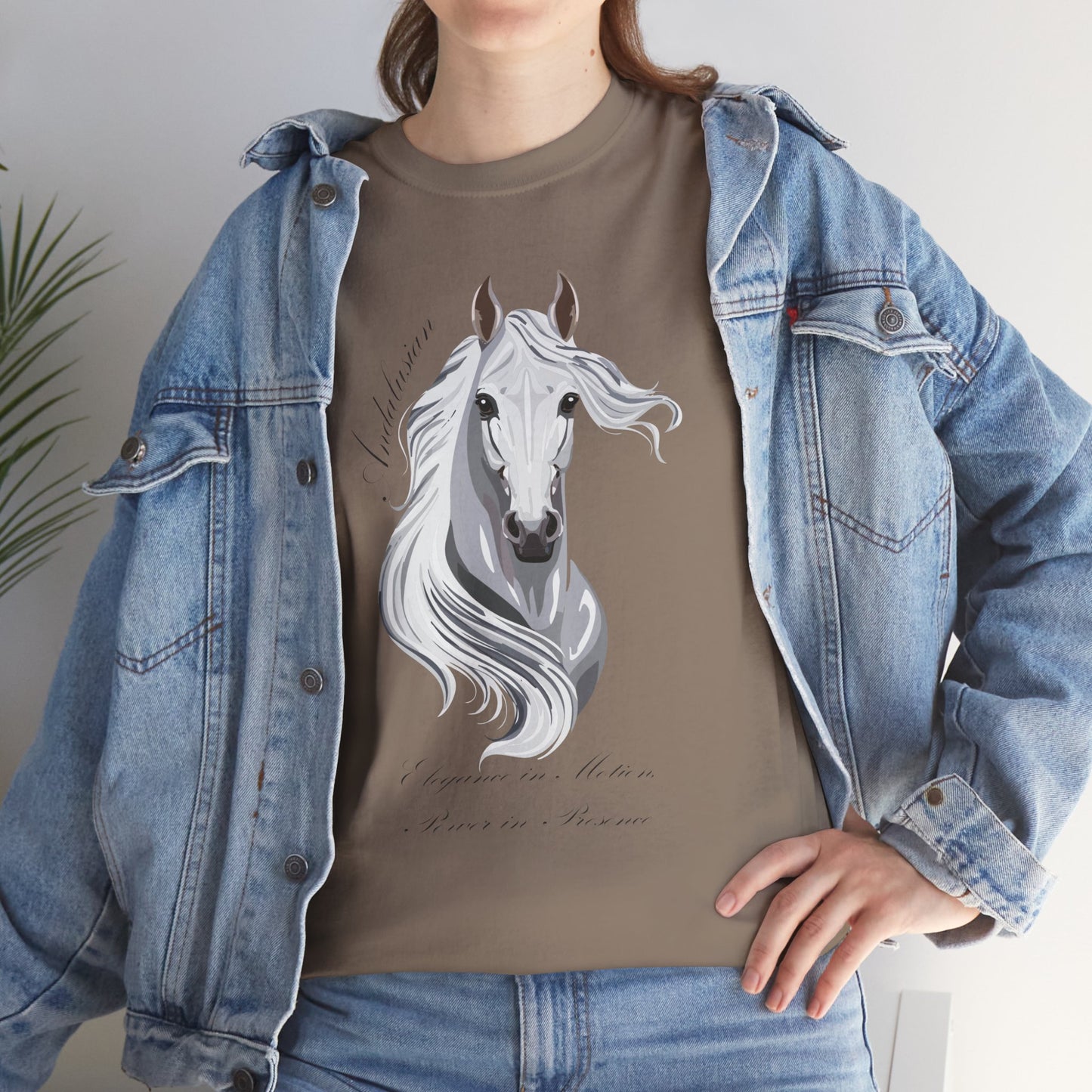 Andalusian Horse Design Unisex Heavy Cotton Tee
