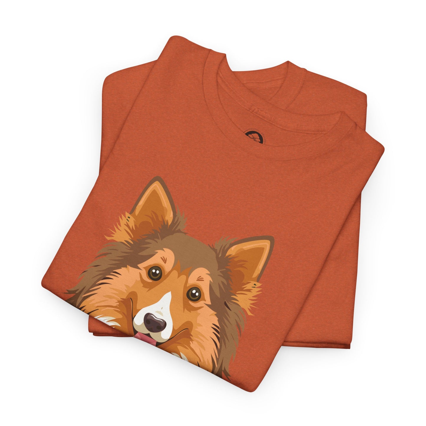 Camiseta unisex de algodón grueso con diseño de perro pastor de Shetland: gracia, inteligencia y mucho pelo 