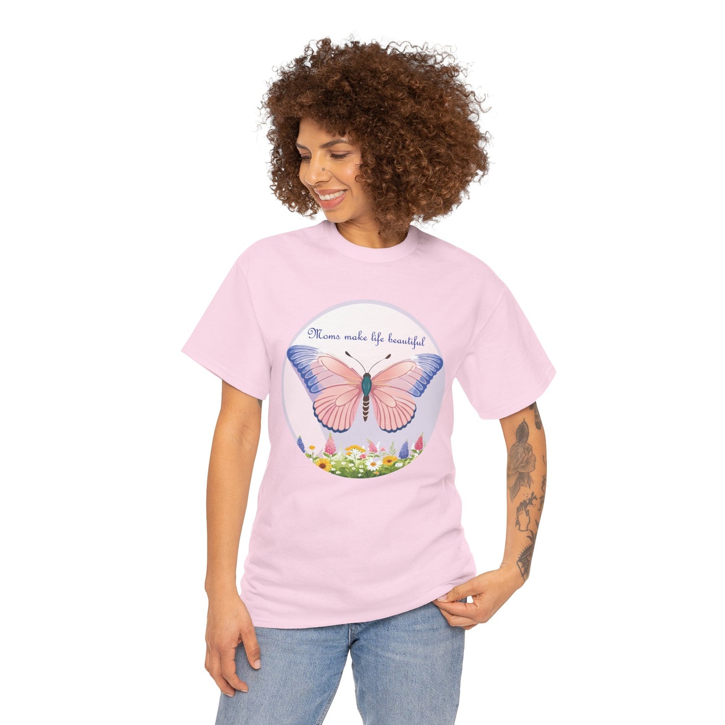 Mom Makes Life Beautiful Butterfly Tee