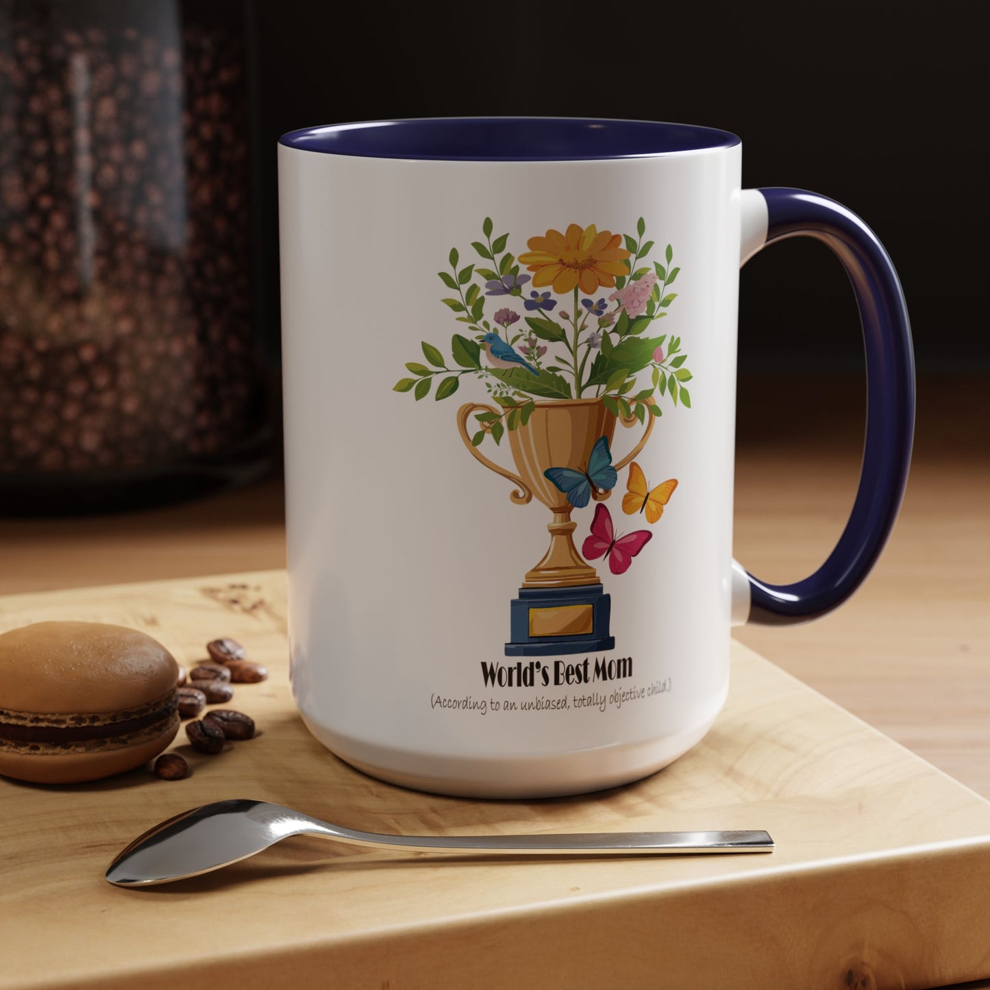 World's Best Mom Accent Coffee Mug - Perfect Gift for Mother's Day