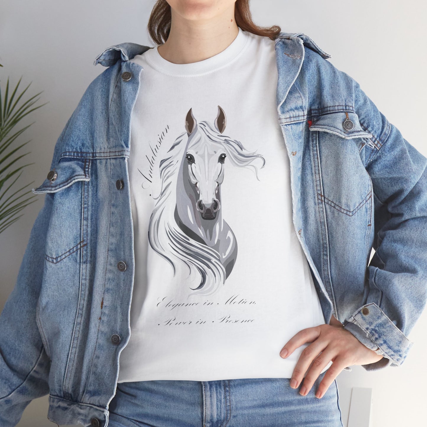 Andalusian Horse Design Unisex Heavy Cotton Tee