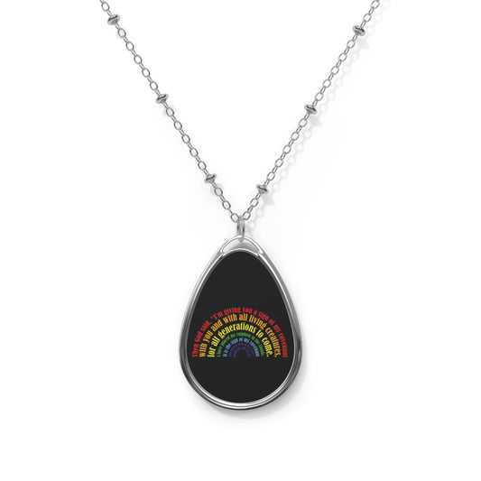 Collar ovalado inspirador para el crecimiento personal y la motivación 